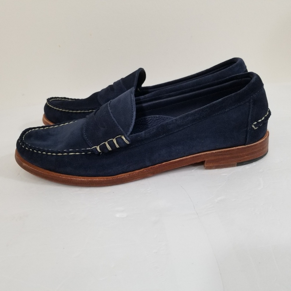 Allen Edmonds Sea Island Blue Suede Slip On Loafer